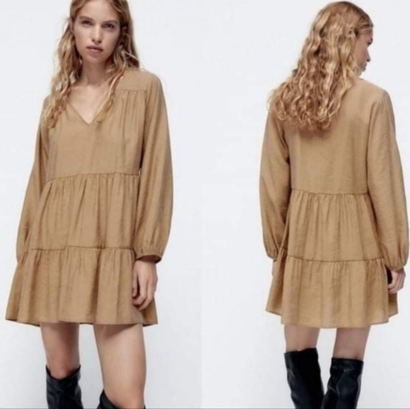 Zara Tiered Mini Dress - Picture 2 of 8
